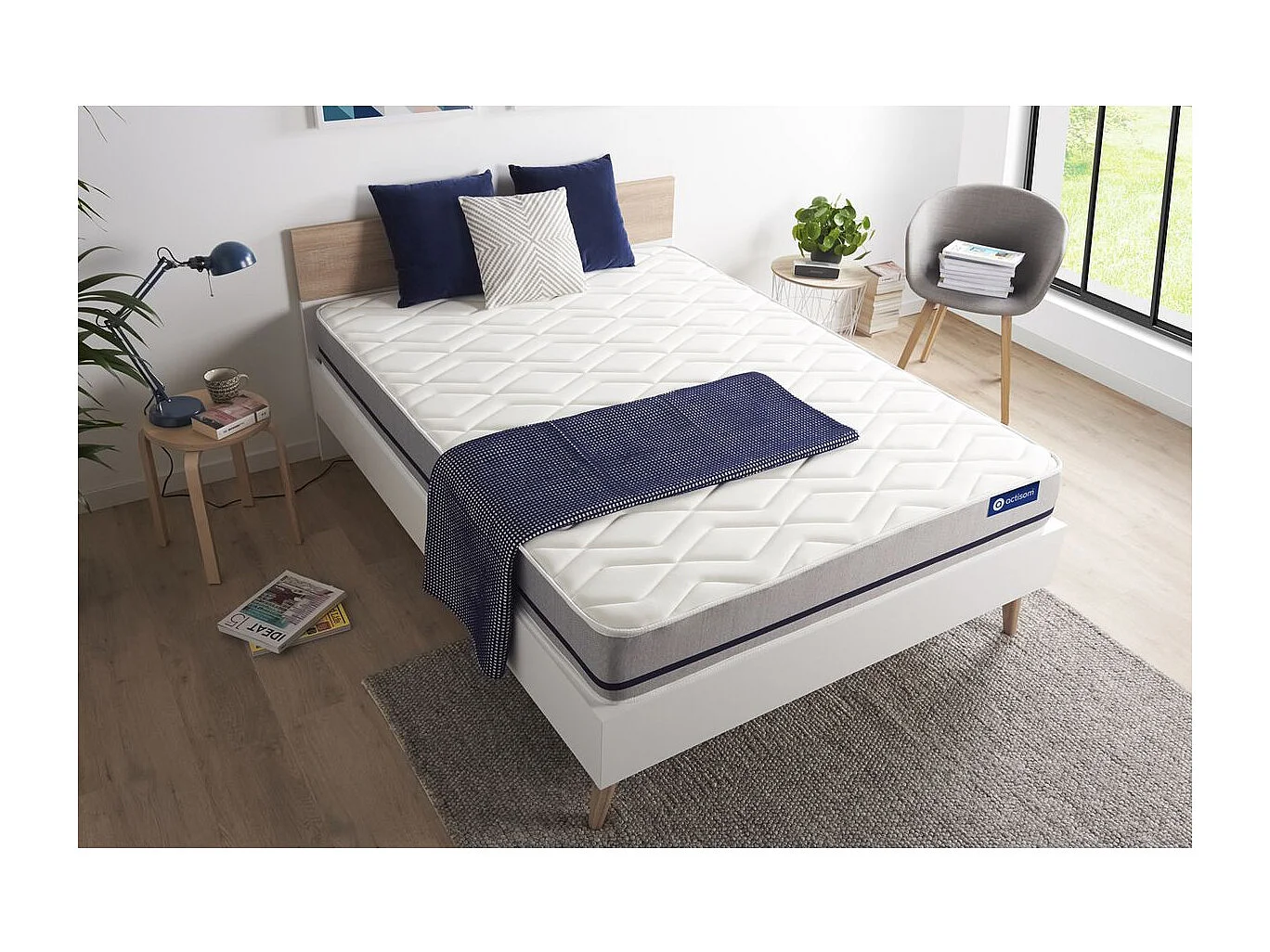 Matelas 90x190 ACTILATEX SOFT 3zones de confort