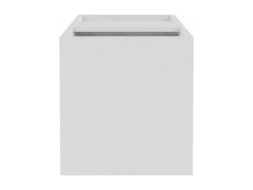 Table Basse Rectangle Blanche 2 Niches L 36 H 38.5 P 68 cm