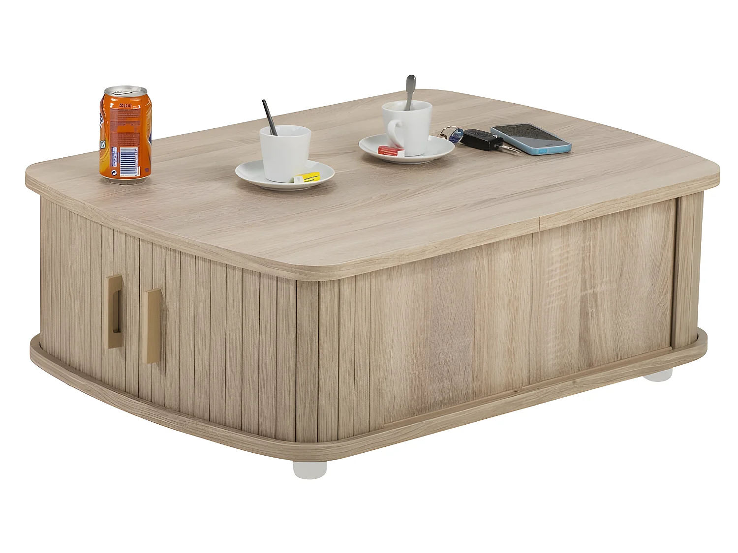 Table Basse Rectangle 80 cm Chêne - Coloris: Chêne Naturel