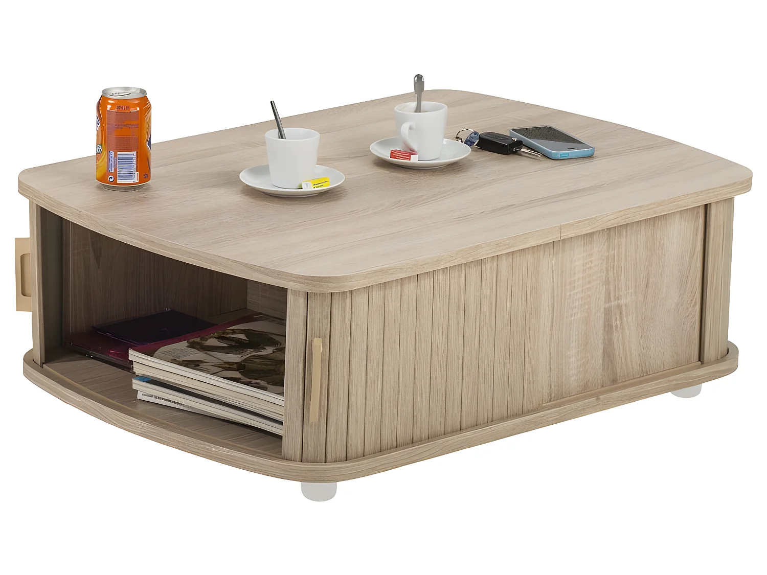 Table Basse Rectangle 80 cm Chêne - Coloris: Chêne Naturel