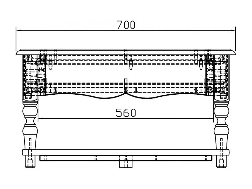 Table Basse Taupe 2 Tiroirs Va-et-Vient
