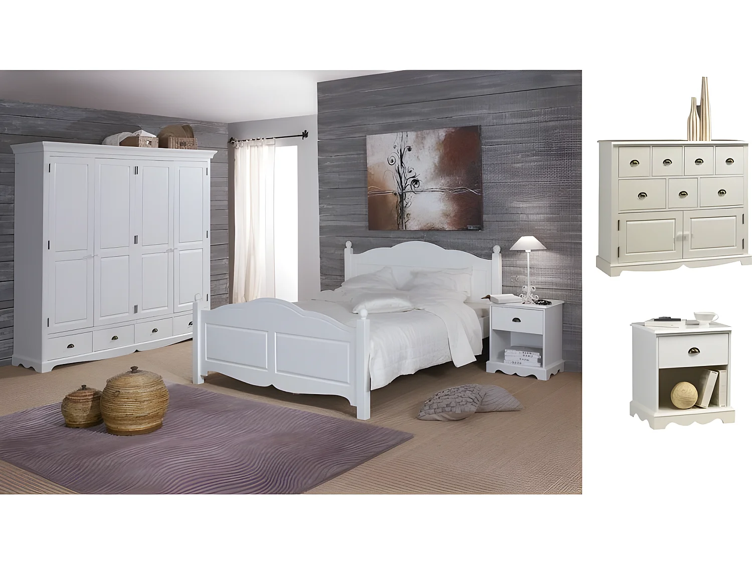 Chambre Blanche Complète Lit 140