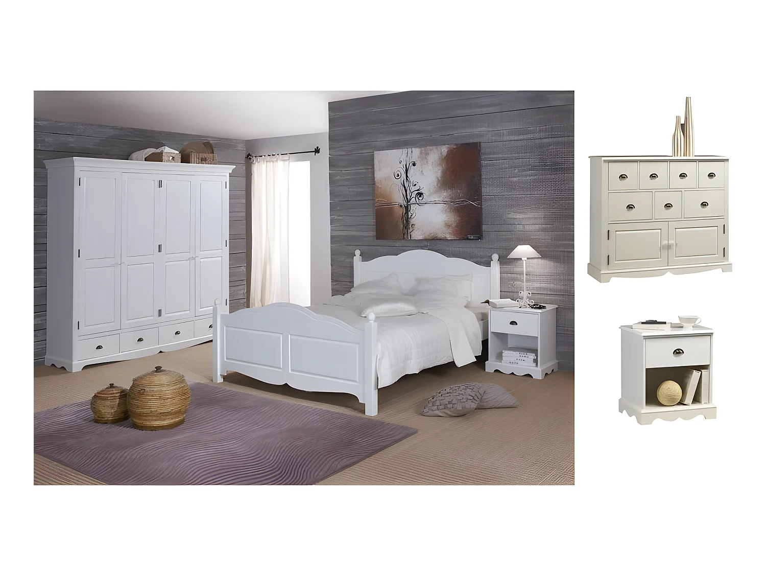 Chambre Blanche Complète Lit 140