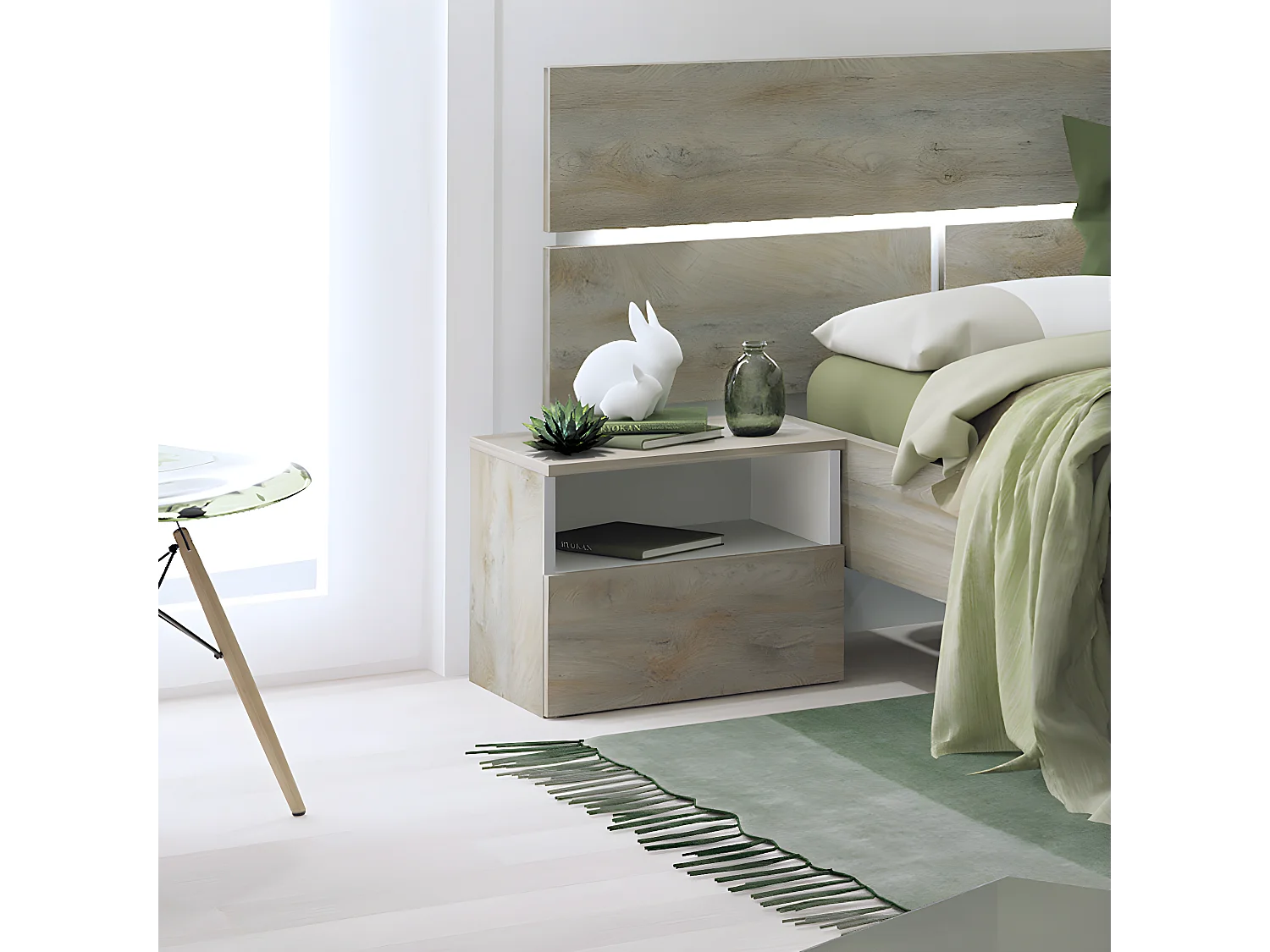 Nachttisch 1 Schublade und 1 Fach L49 cm - Prado