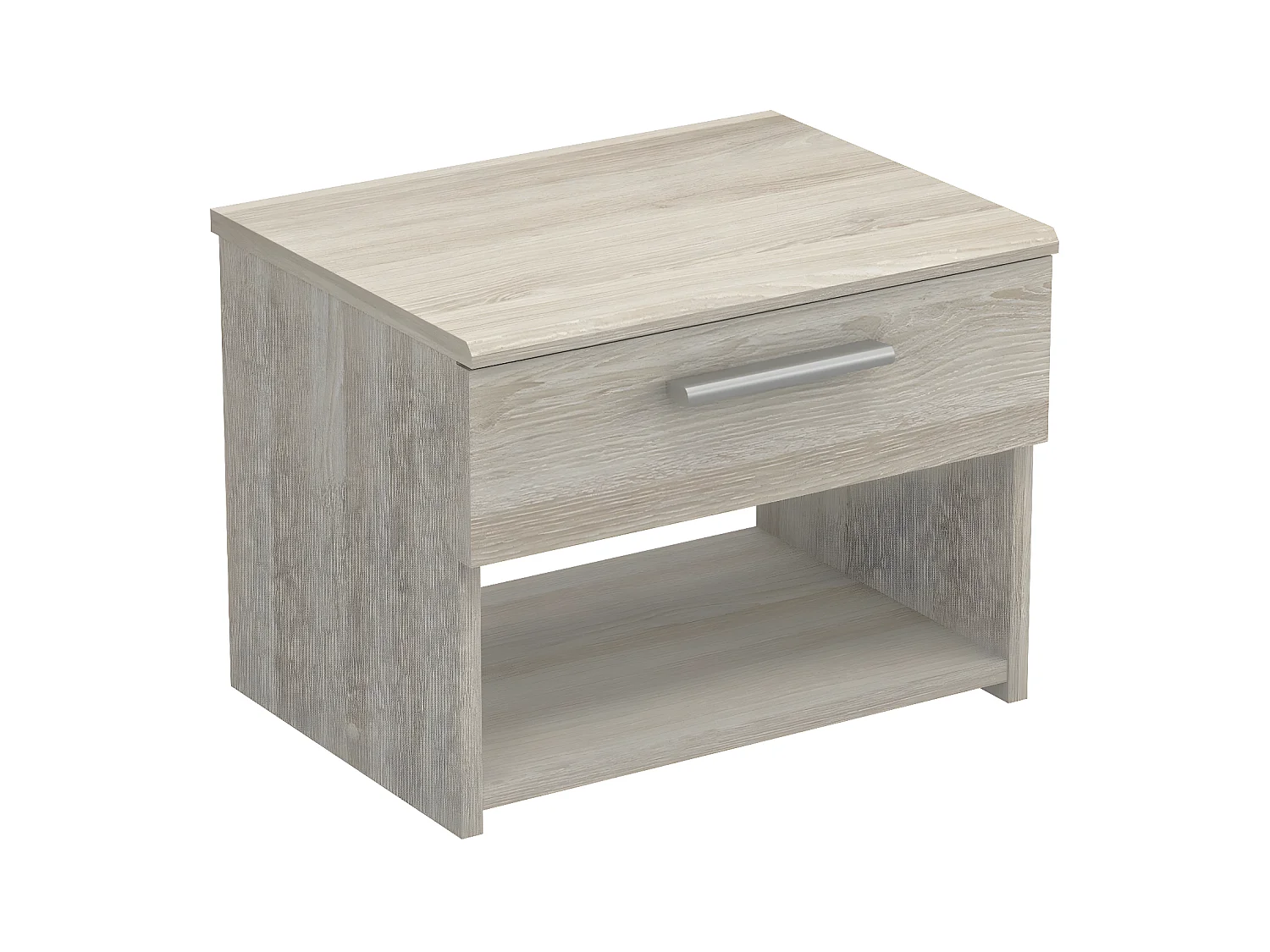 Chevet 1 Tiroir L42,5 cm, décor Bois Clair - Pricy
