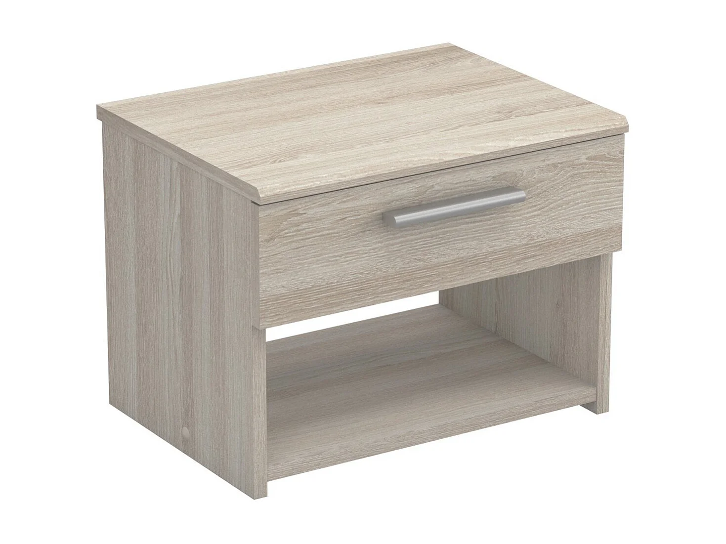 Nachtkastje 1 Lade L42,5 cm, lichte houten afwerking - Pricy