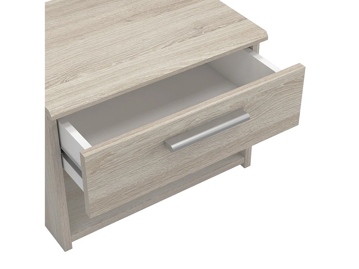 Nachtkastje 1 Lade L42,5 cm, lichte houten afwerking - Pricy
