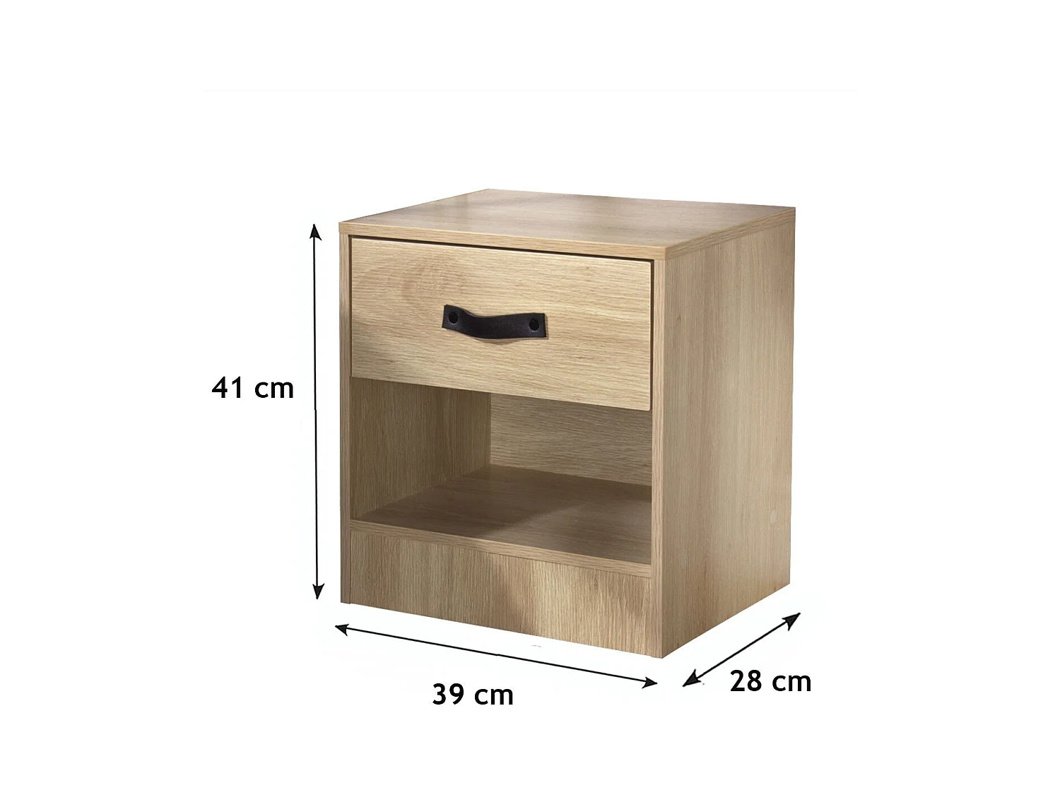 Table de chevet 1 tiroir et 1 niche