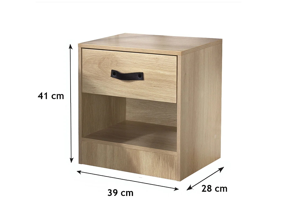 Table de chevet 1 tiroir et 1 niche