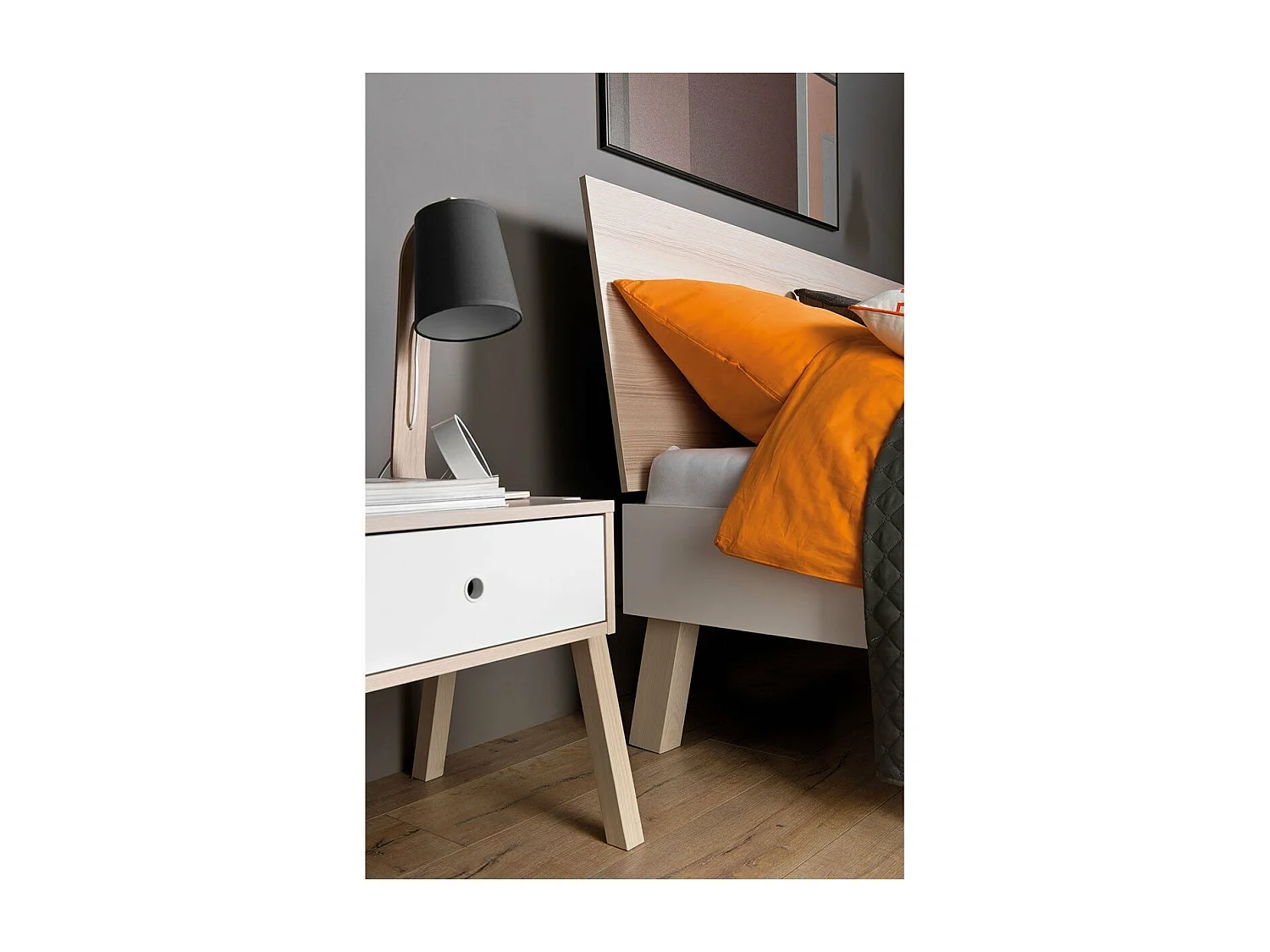 Table de chevet 1 tiroir tabouret empilable multiusage - SPOT