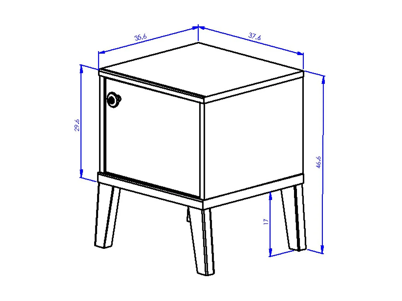 Chevet 1 porte Alika - Fabrication Française
