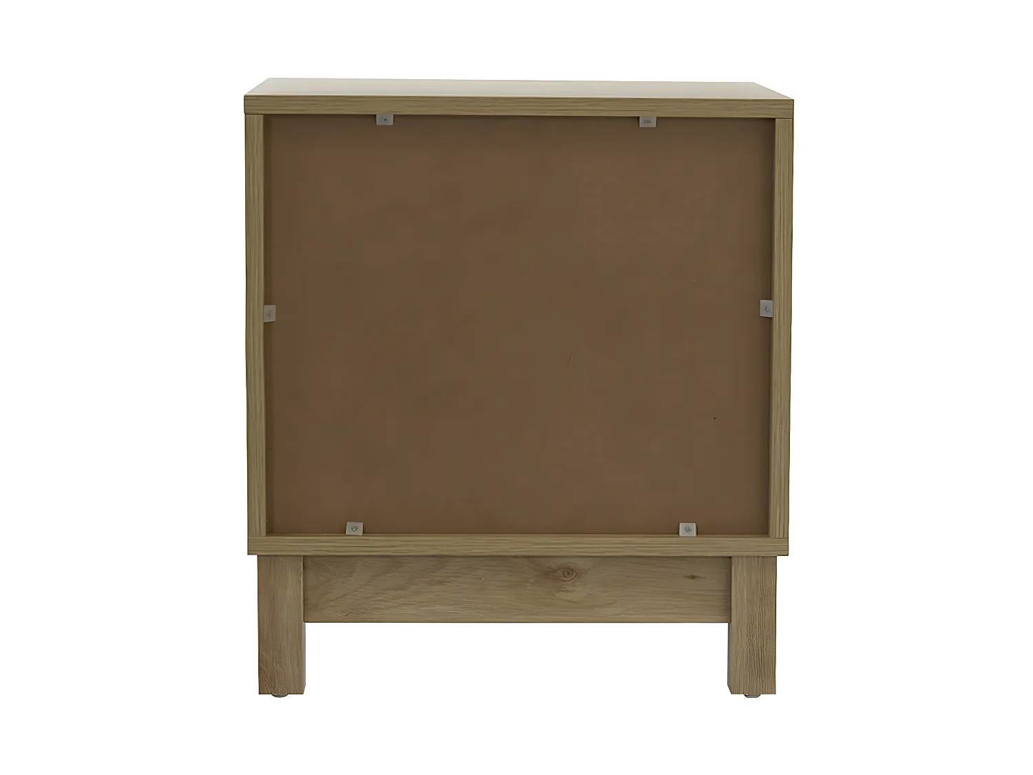 Table de chevet 1 porte façade rotin