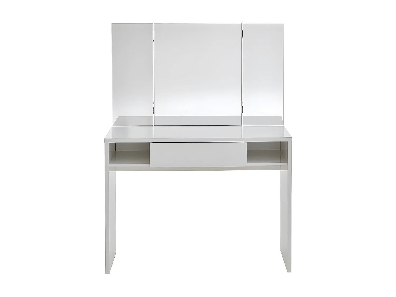 Coiffeuse 1 Tiroir 2 Niches avec Miroir - Schminki