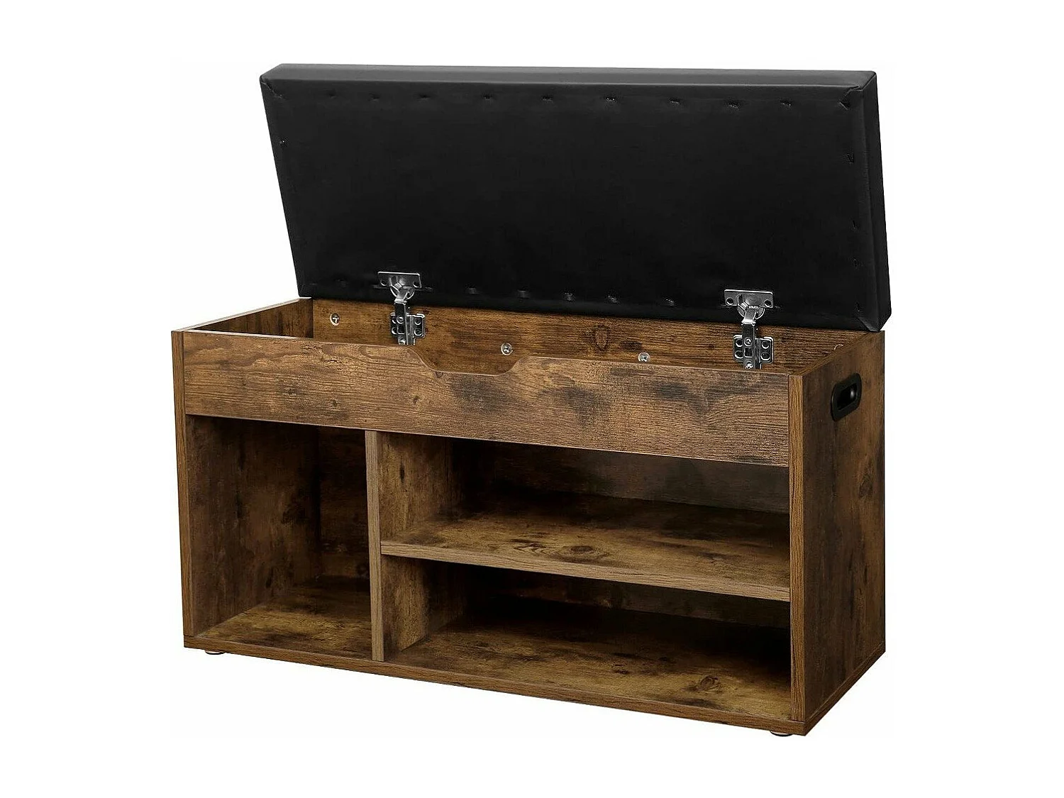 Banc à Chaussures 3 compartiments et 1 Coffre - L80 cm