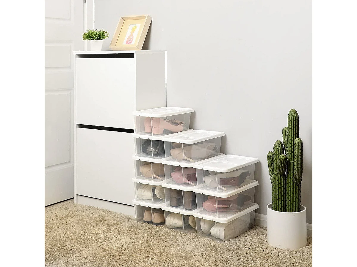 Schuhboxen 12 Stück bis Größe 41