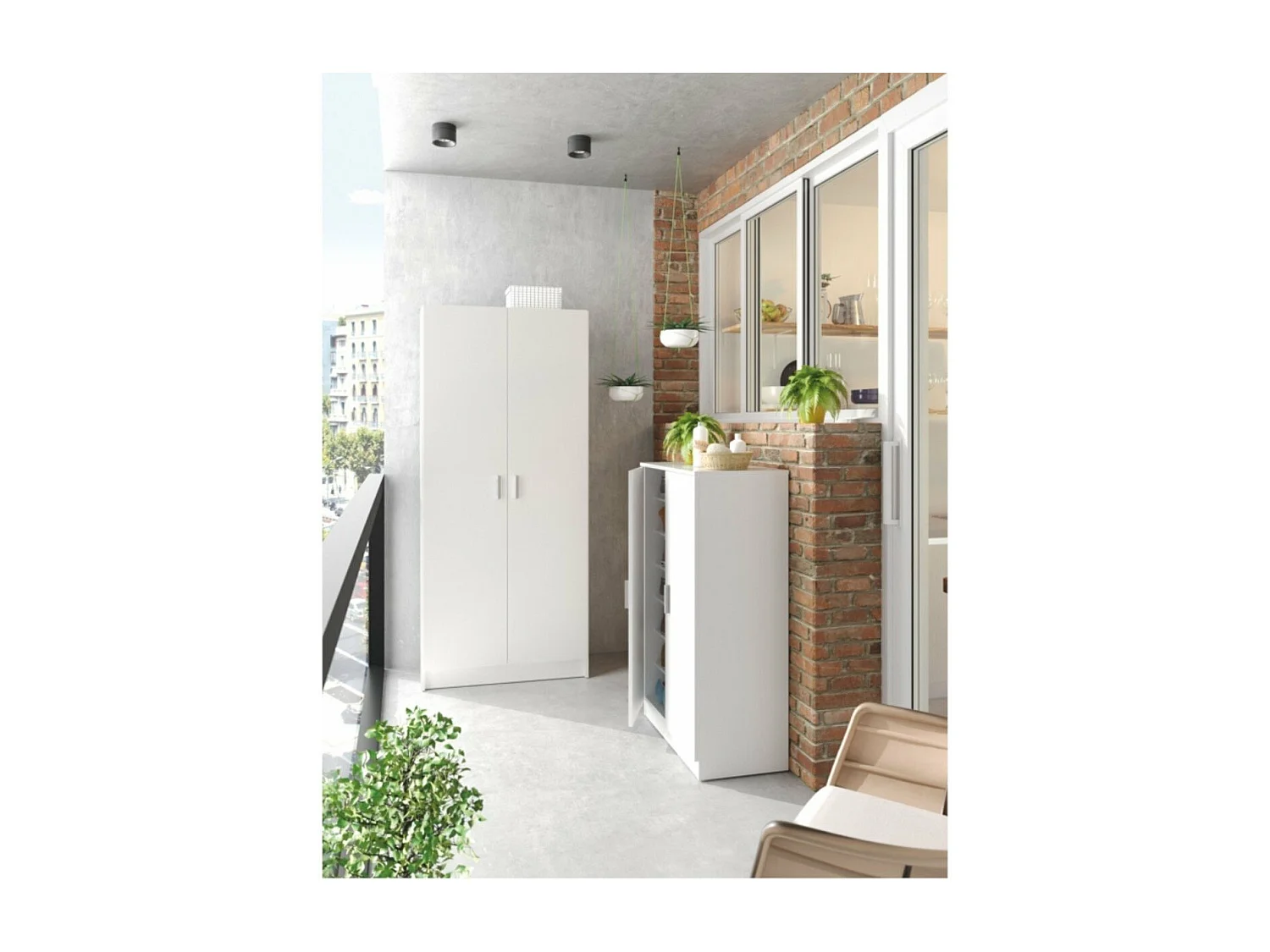 Armario de almacenamiento 2 puertas - Al 180 cm