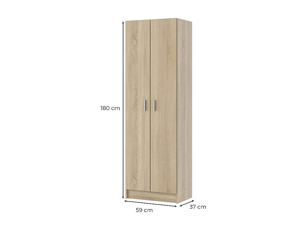 Armoire rangement 2 portes - L73 x H180 cm