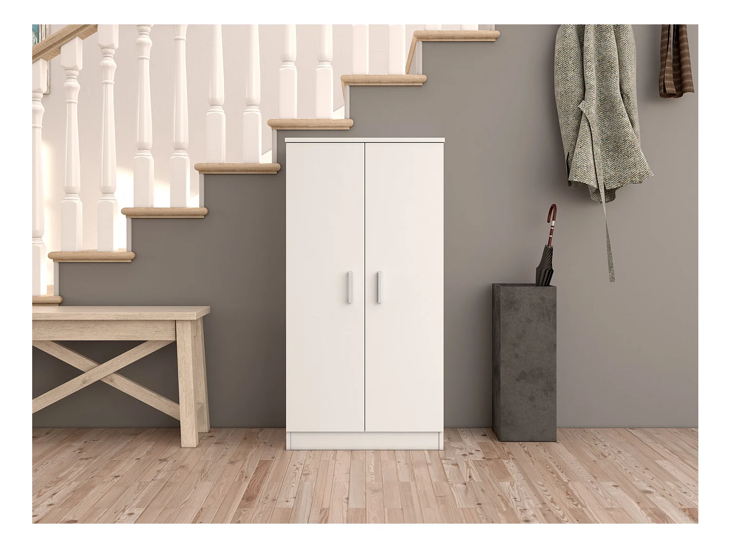 Armoire à chaussures 2 portes (30 Paires) Zapateros - H108cm