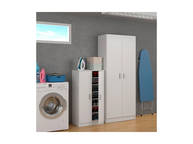 Armoire à chaussures 2 portes (30 Paires) Zapateros - H108cm