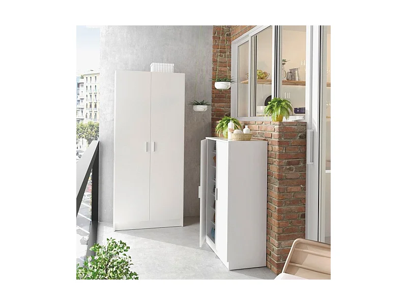 Armoire à chaussures 2 portes (30 Paires) Zapateros - H108cm