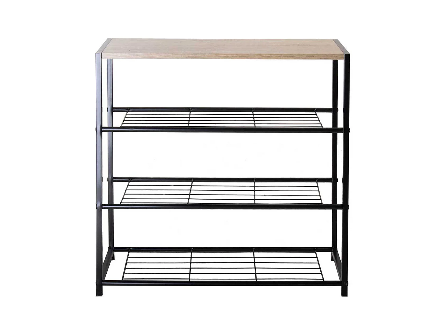 Etagère à chaussures 4 niveaux en acier - LEXIE