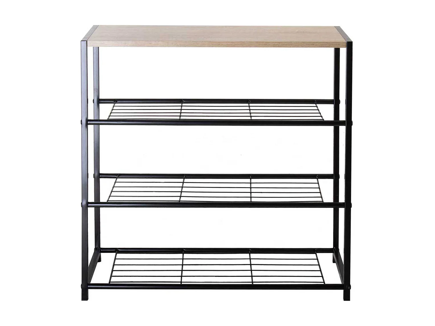 Etagère à chaussures 4 niveaux en acier - LEXIE