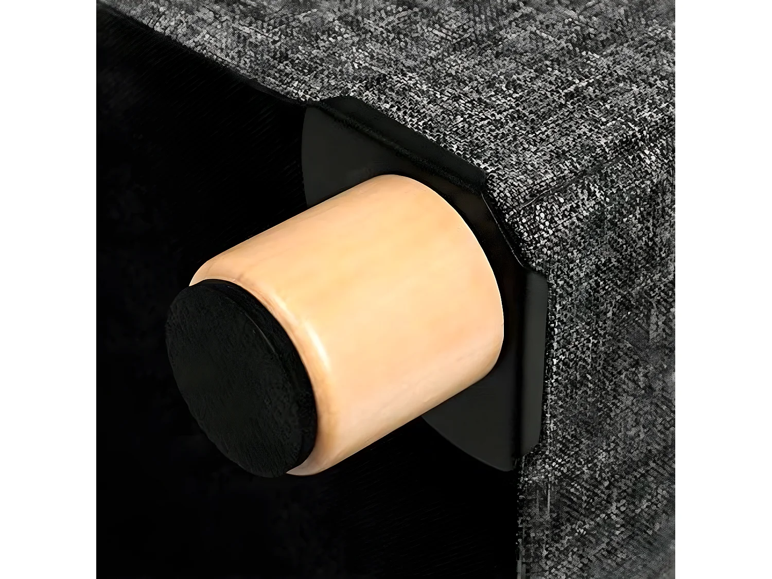 Tabouret de Rangement sur Pieds, Pliable L38 cm - Gris