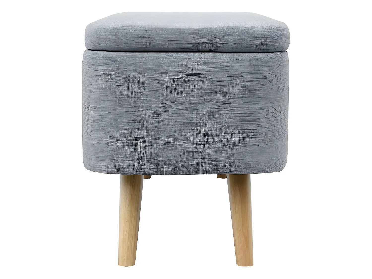 Bout de Lit avec Rangement en Tissu avec Pieds Bois - L101cm