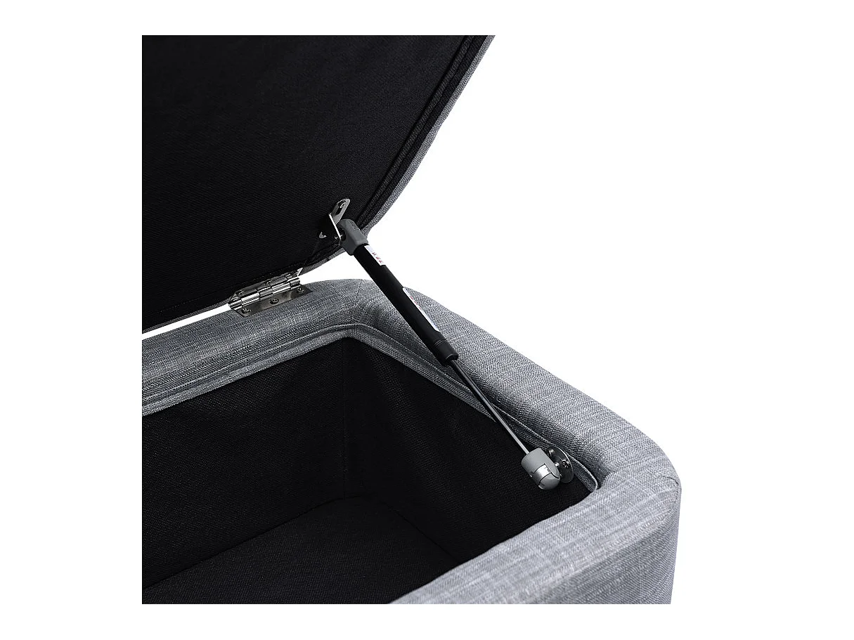 Bout de Lit avec Rangement en Tissu avec Pieds Bois - L101cm