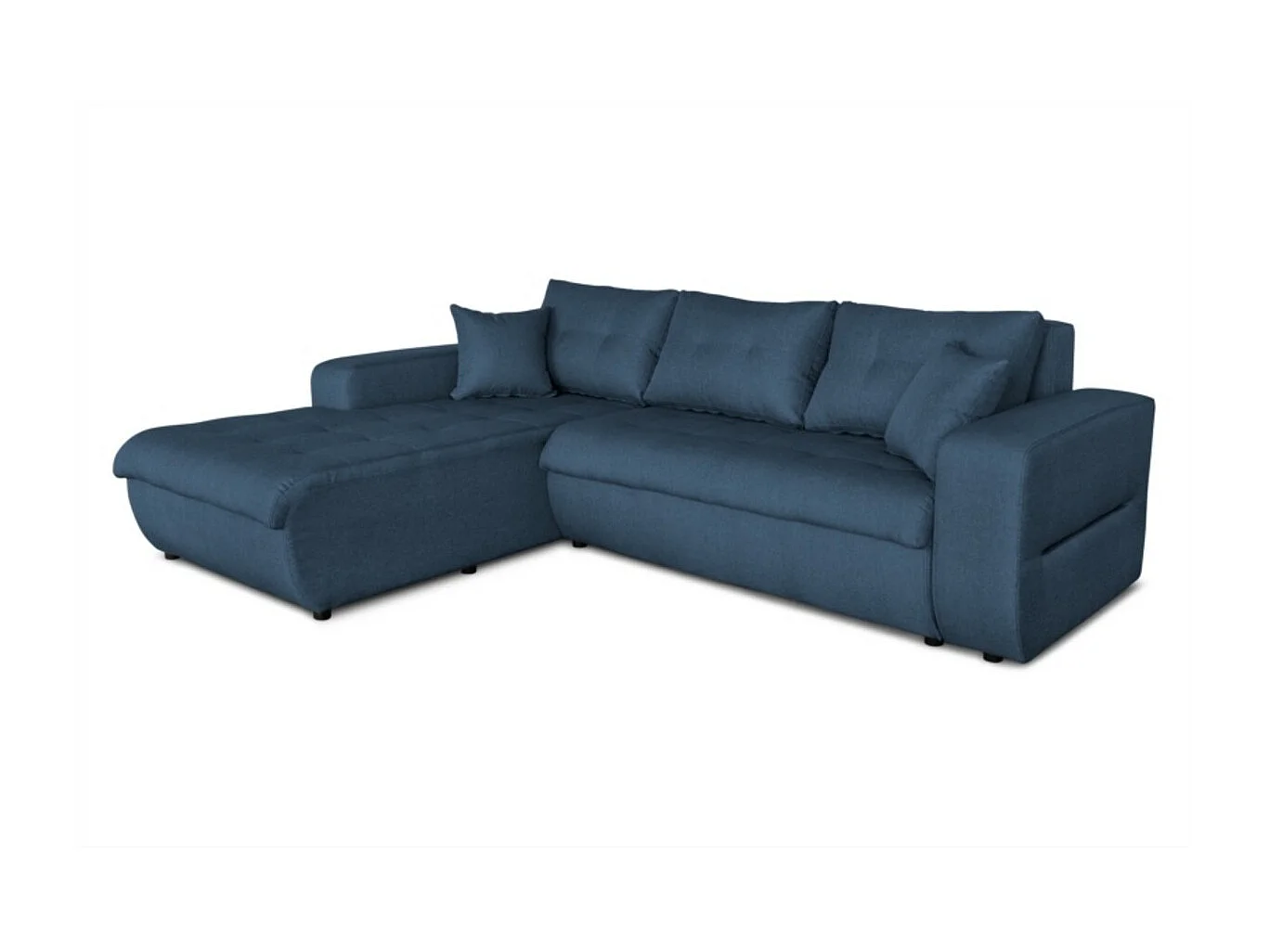 Canapé d'Angle Convertible Gauche 4 Places en Tissu