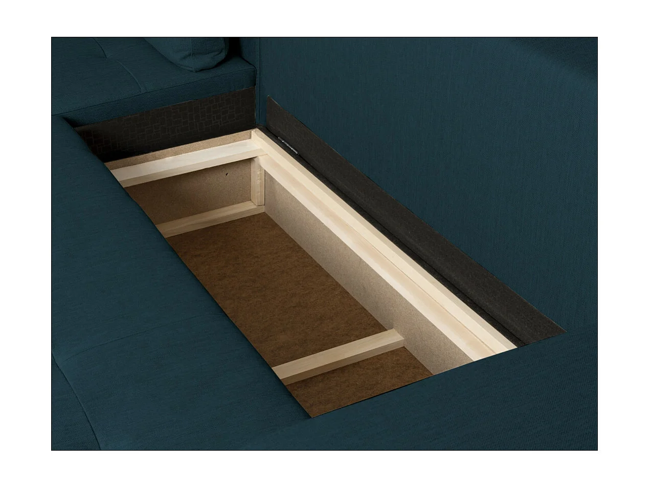 Canapé d'Angle Convertible Gauche 4 Places en Tissu