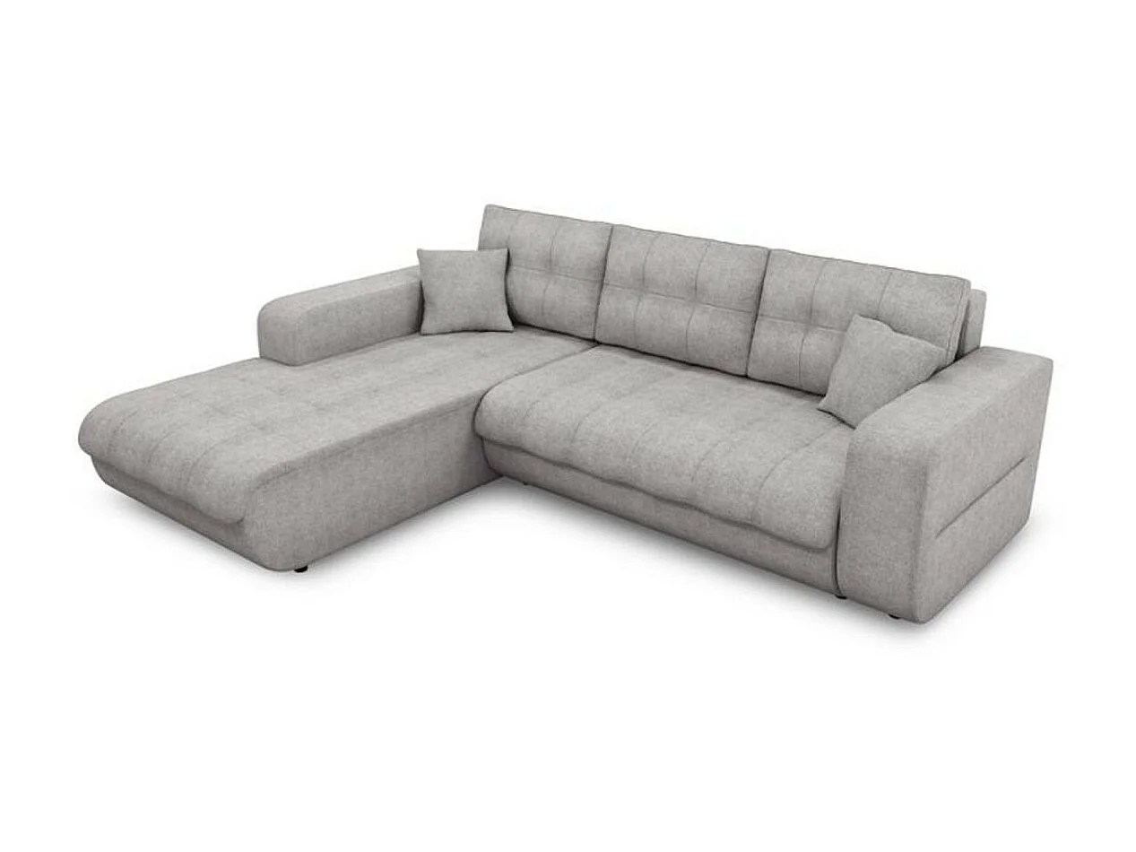 Canapé d'Angle Convertible Gauche 4 Places en Tissu