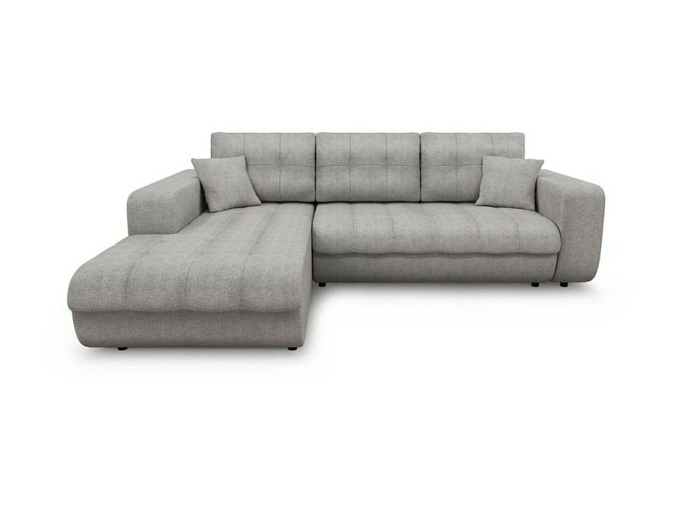 Canapé d'Angle Convertible Gauche 4 Places en Tissu