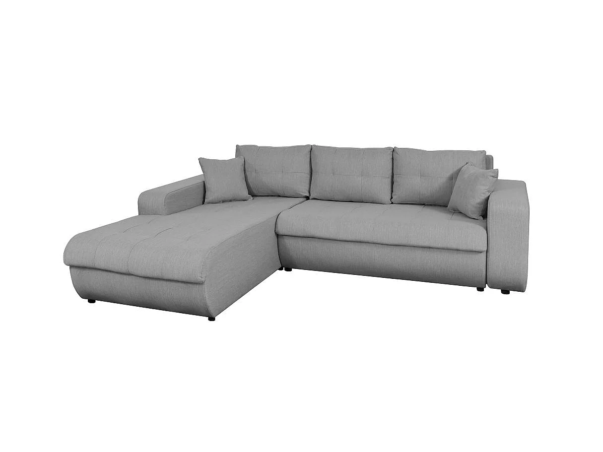 Canapé d'Angle Convertible Gauche 4 Places en Tissu