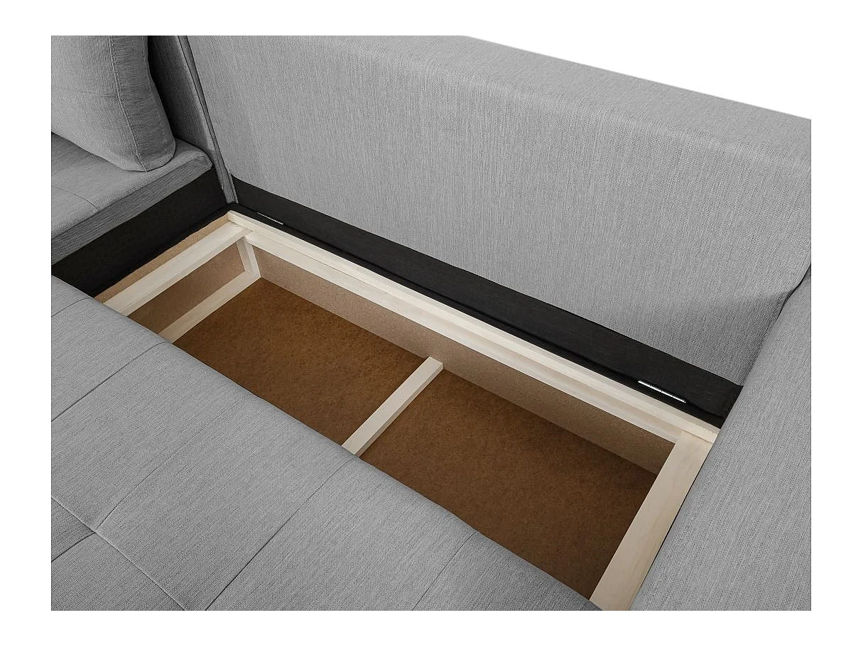 Canapé d'Angle Convertible Gauche 4 Places en Tissu