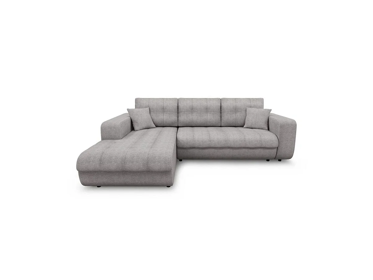Canapé d'Angle Convertible Gauche 4 Places en Tissu