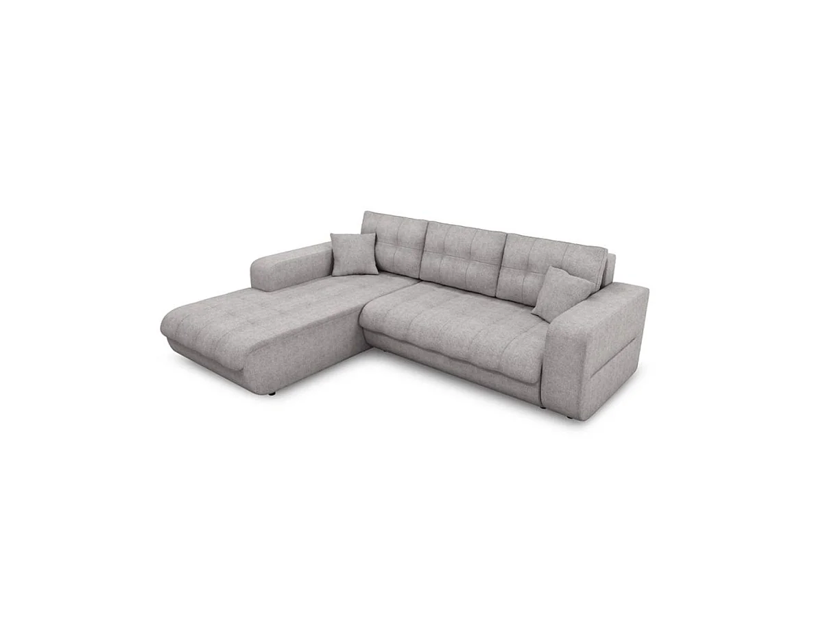 Canapé d'Angle Convertible Gauche 4 Places en Tissu