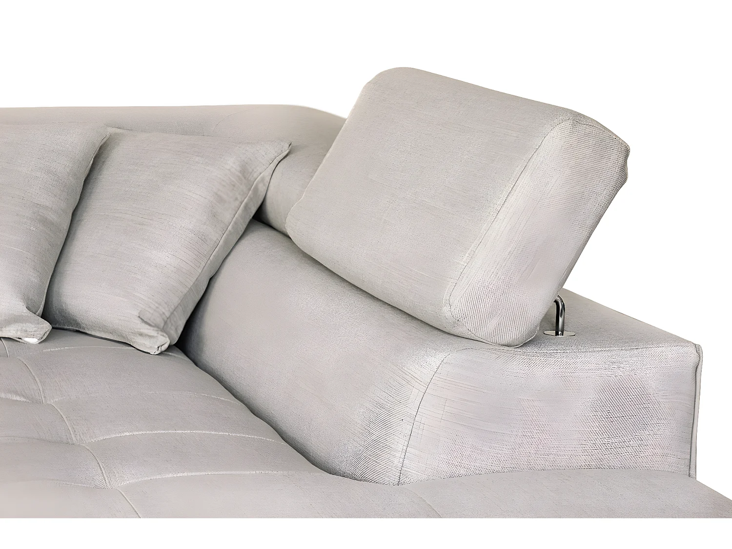 Canapé d'angle convertible droit avec coffre de rangement en tissu