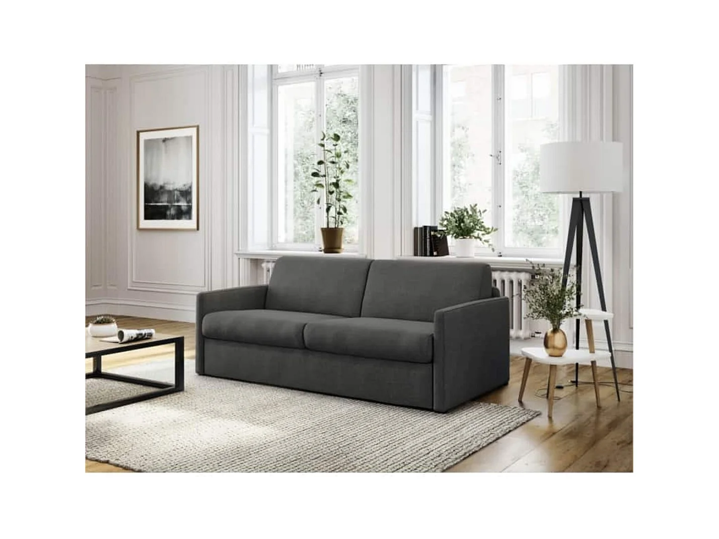 Canapé Convertible Express 3 Places en Tissu L140cm - Alice
