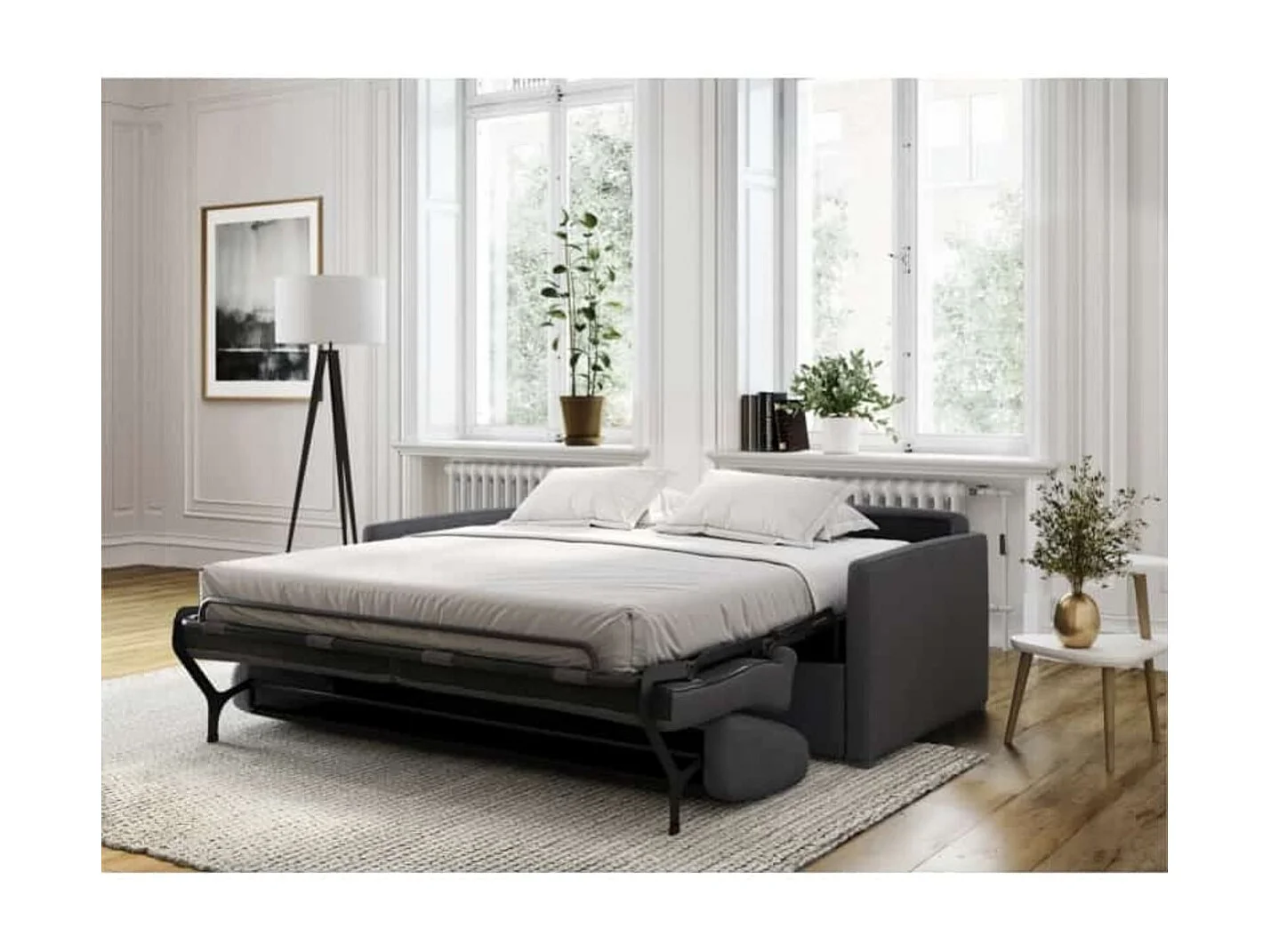 Canapé Convertible Express 3 Places en Tissu L140cm - Alice