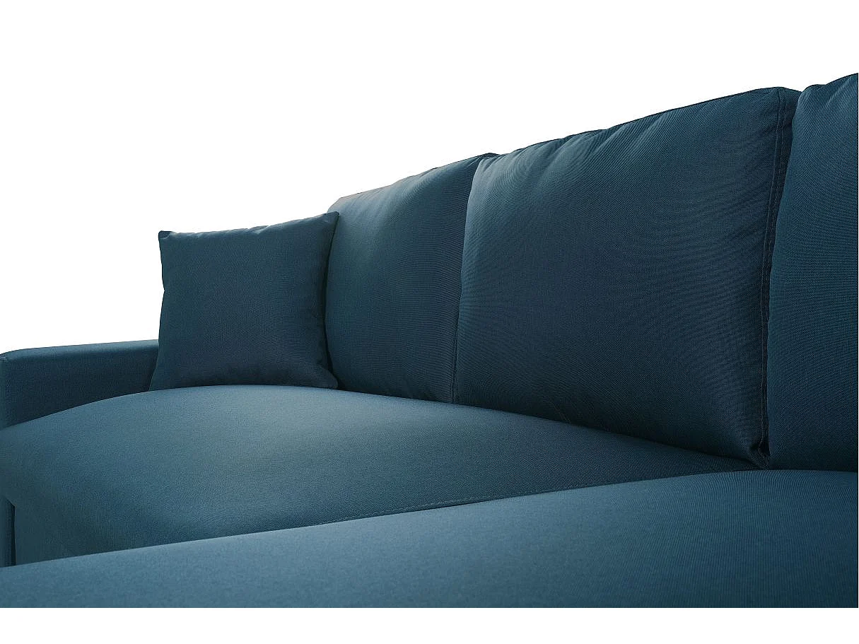 Canapé d'Angle Scandinave Réversible Convertible avec Coffre en Tissu