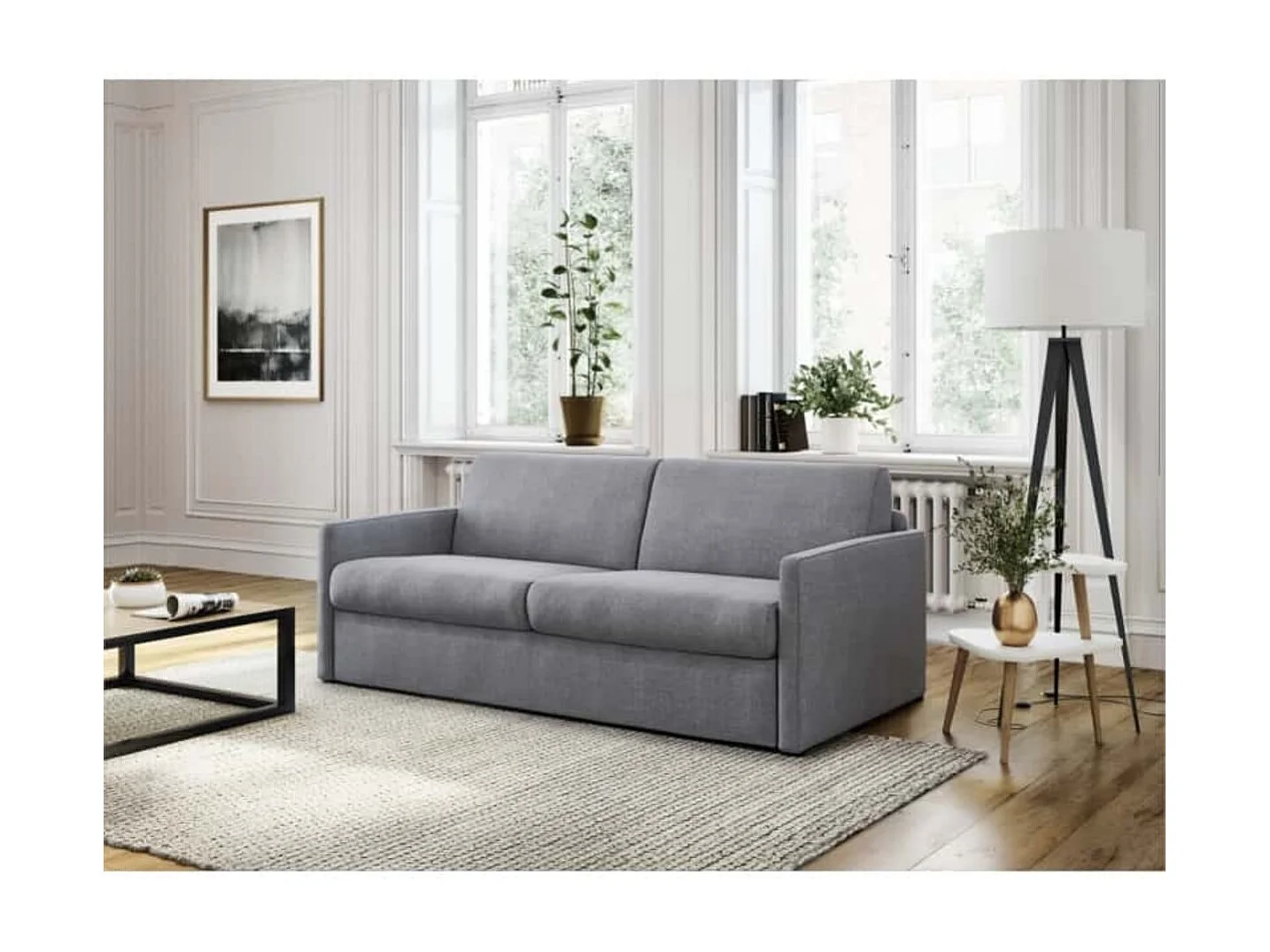 Canapé Convertible Express 3 Places en Tissu L140cm - Alice