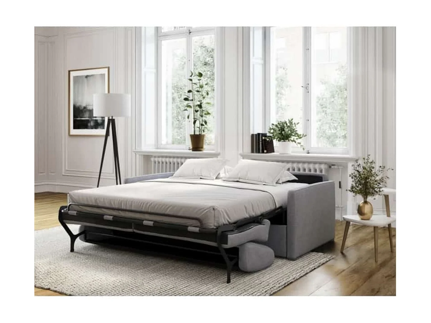 Canapé Convertible Express 3 Places en Tissu L140cm - Alice