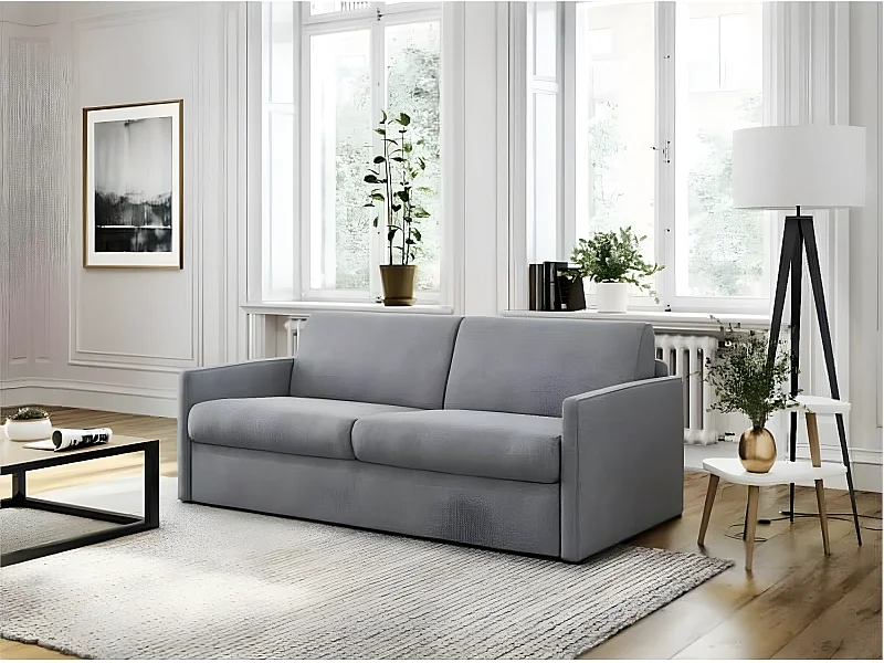 Canapé Convertible Express 3 Places en Tissu L140cm - Alice