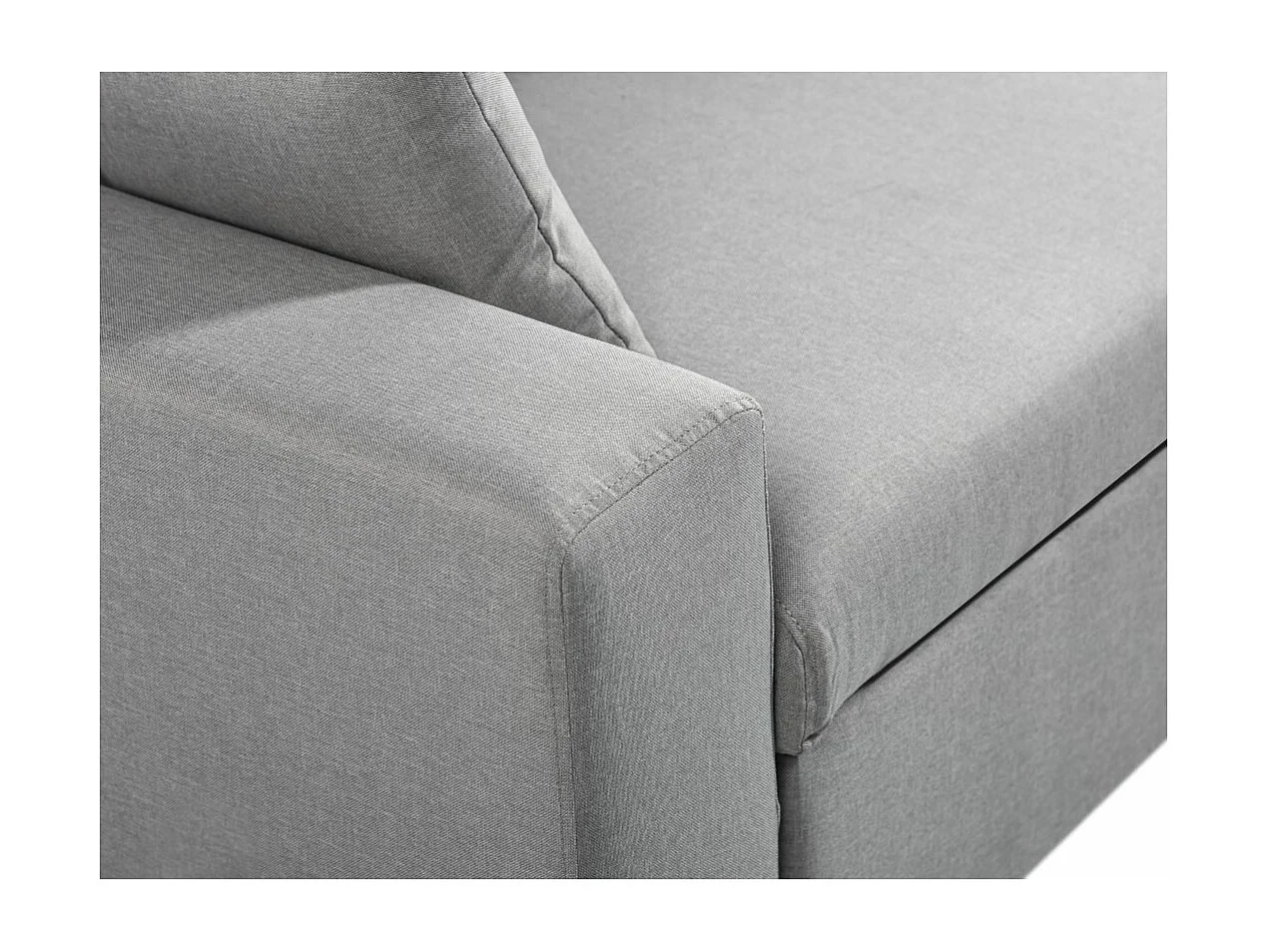 Canapé d'Angle Scandinave Réversible Convertible avec Coffre en Tissu