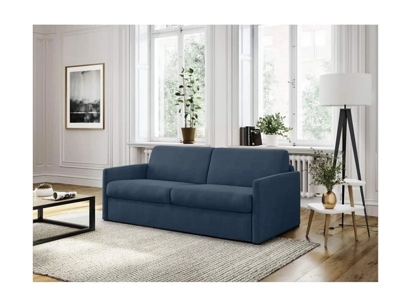 Canapé Convertible Express 3 Places en Tissu L140cm - Alice