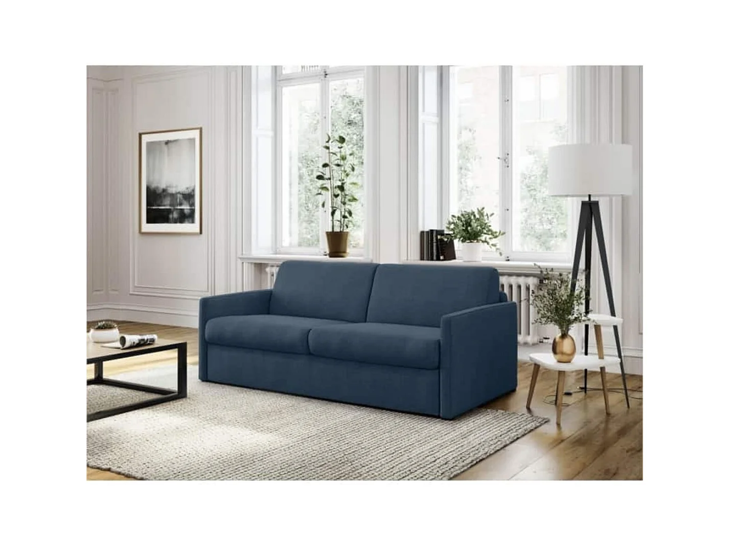 Canapé Convertible Express 3 Places en Tissu L140cm - Alice