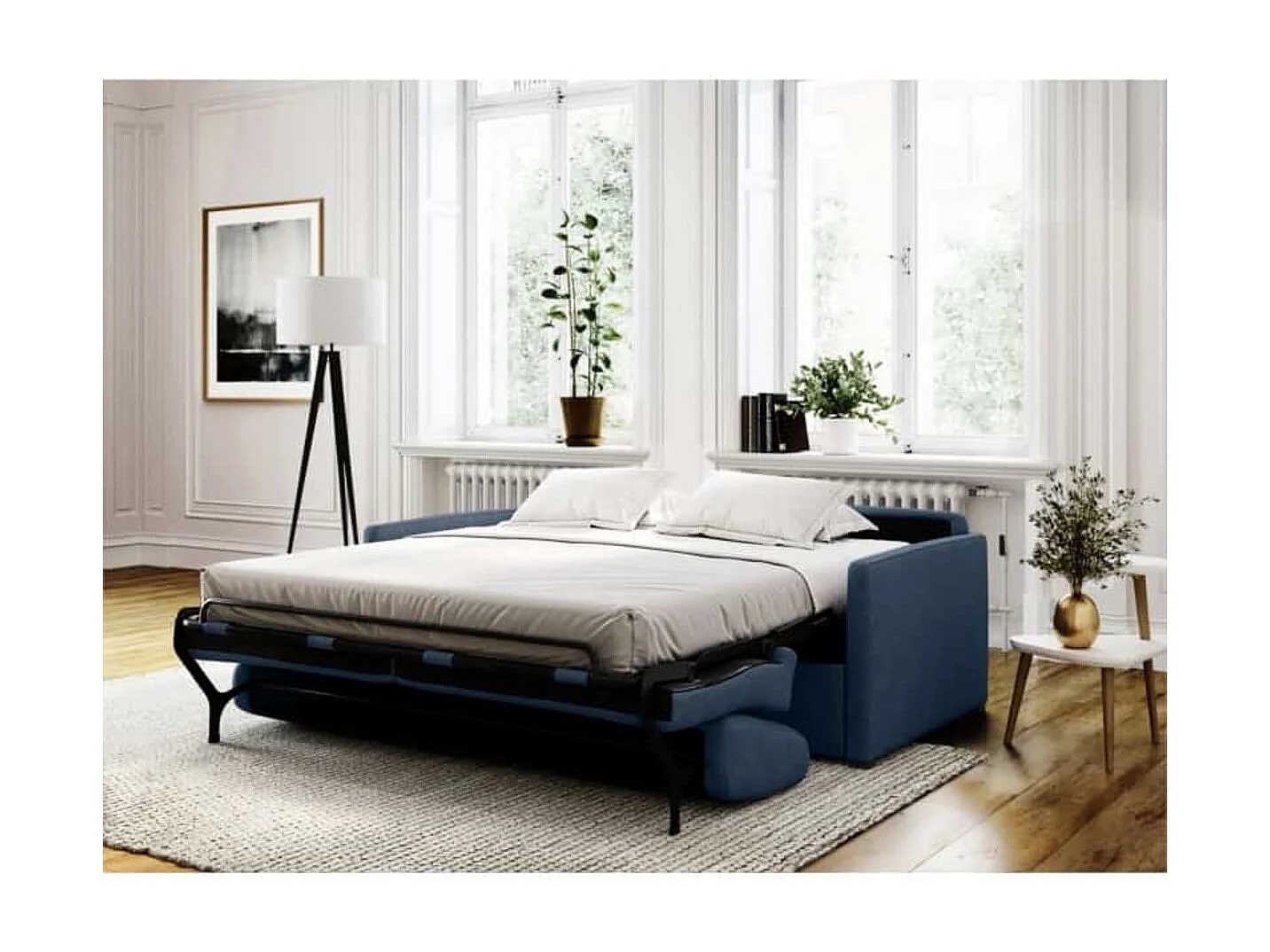 Canapé Convertible Express 3 Places en Tissu L140cm - Alice