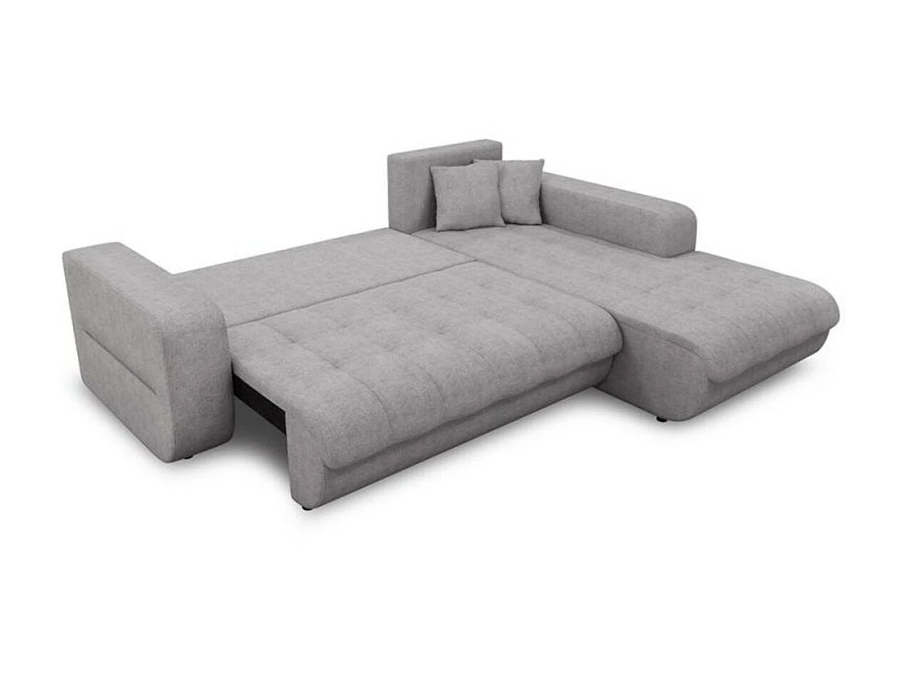 Canapé d'Angle Convertible Droit 4 Places en Tissu