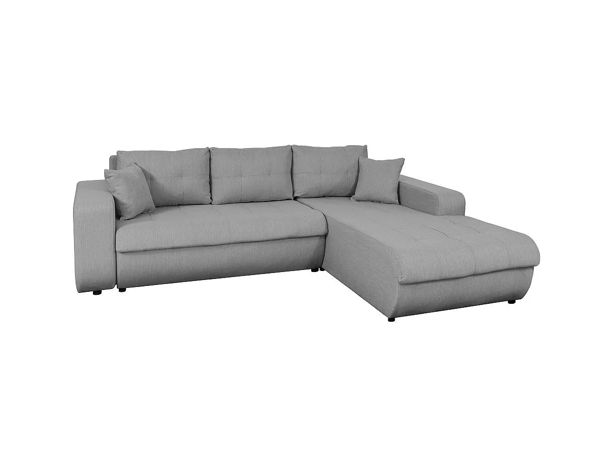 Canapé d'Angle Convertible Droit 4 Places en Tissu